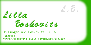 lilla boskovits business card